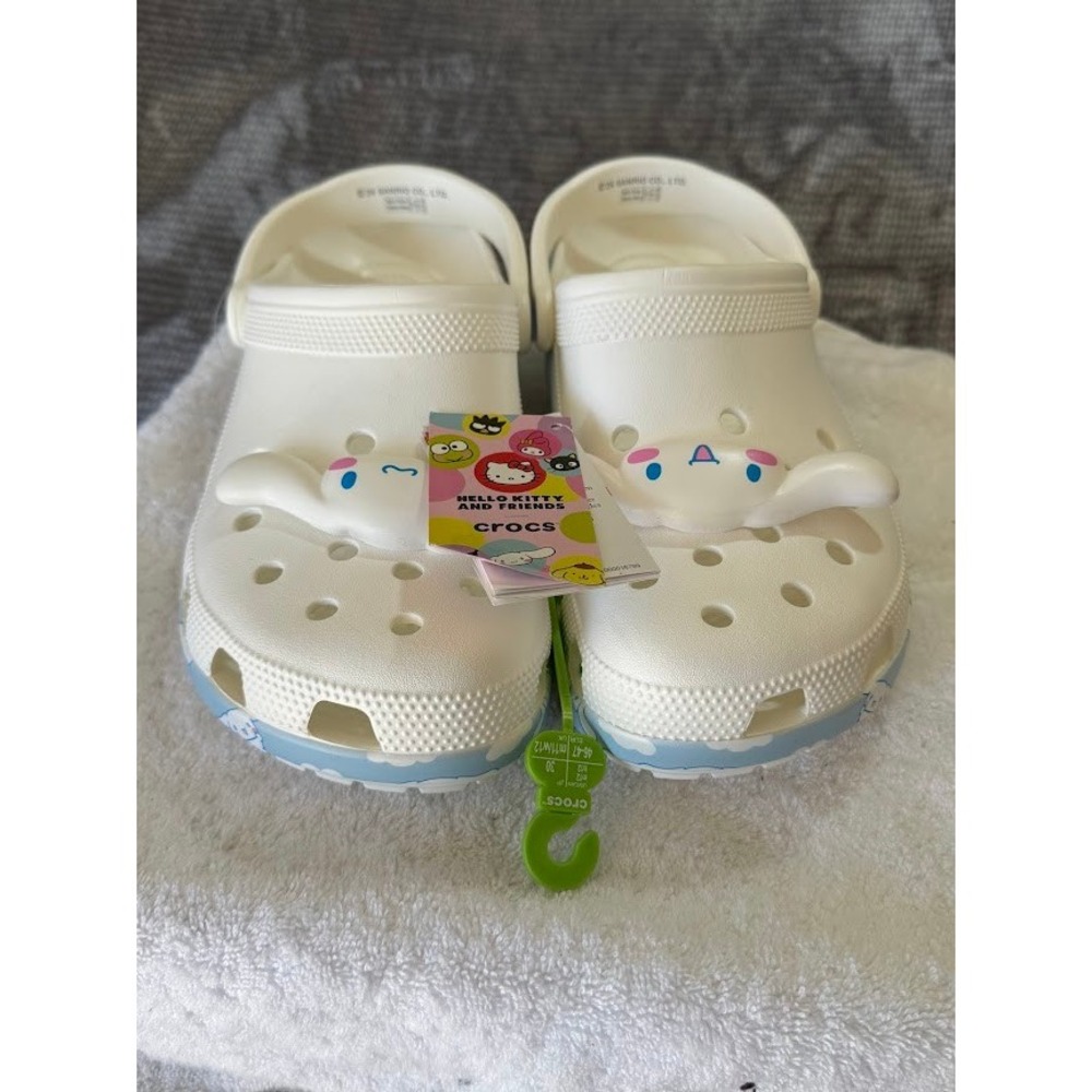 Crocs Hello Kitty and Friends Cinnamoroll‎ Classic Clog White 209459-100 Mens 12